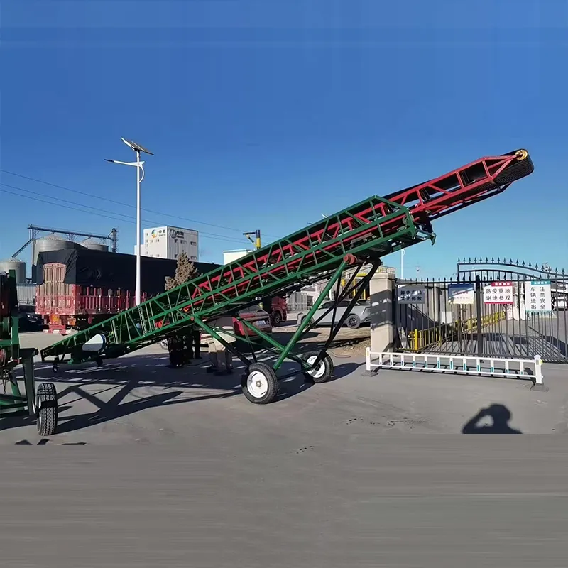 Movable Lifting Telescopic Conveyor | Side View Display - Belt Conveyor - bmy.julongguang.com